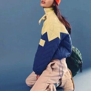 NWT Free People Pullover Zig Zag Dandelion Combo